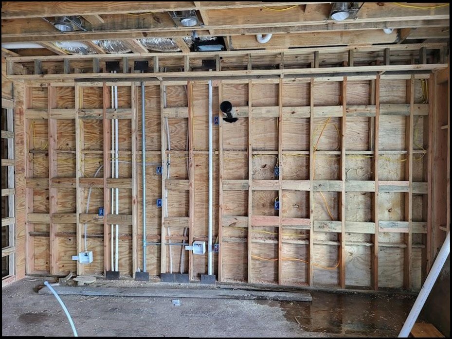 Rough-in wiring with conduit runs in a Tulsa home