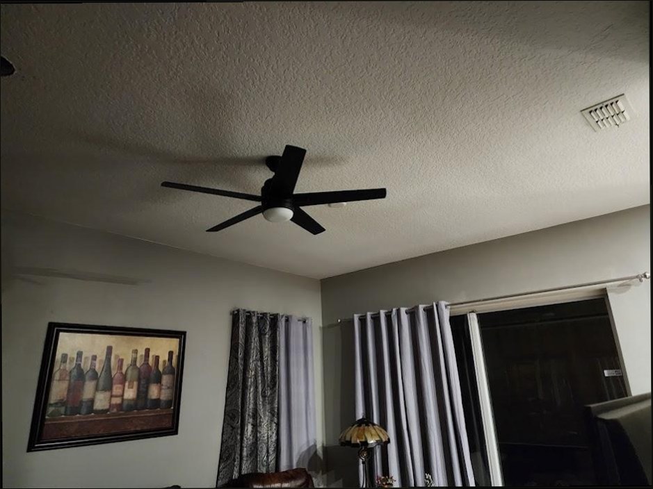 Ceiling fan installation in a Tulsa home